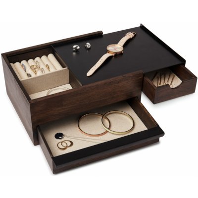 Umbra šperkovnice Stowit ořechová černá – Sleviste.cz