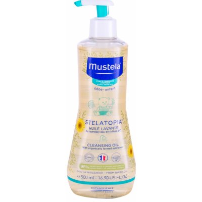 Mustela Bébé Stelatopia dětský olej do koupele i na tělo pro atopickou pokožku 500 ml