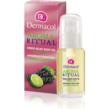 Dermacol Aroma Ritual Stress Relief tělový olej hrozny s limetkou 50 ml