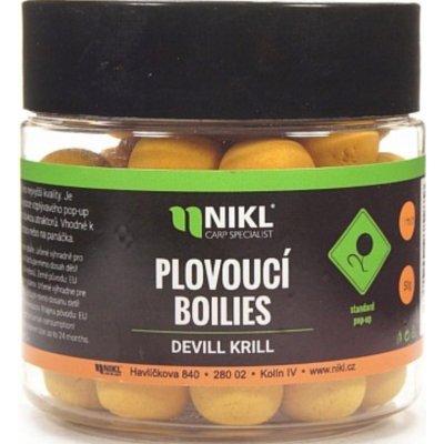 Karel Nikl Plovoucí boilies žlutá 50 g 14 mm Devil Krill – Zboží Mobilmania