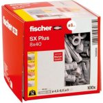Fischer SX Plus 8x40 mm (balení 100 ks) - rozpínací hmoždinky – Zboží Mobilmania