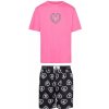 Pánské pyžamo Calvin Klein NM2515EKCD pánské pyžamo krátké růžovo černé
