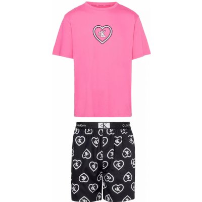 Calvin Klein NM2515EKCD pánské pyžamo krátké růžovo černé – Zboží Mobilmania