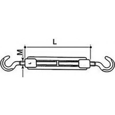 napínák M10 ZINEK S235JR hák+hák DIN 1480 [1 ks] – Sleviste.cz