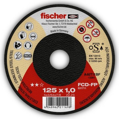 Fischer Řezný kotouč 180 x 1,5 x 22,2 mm 531714