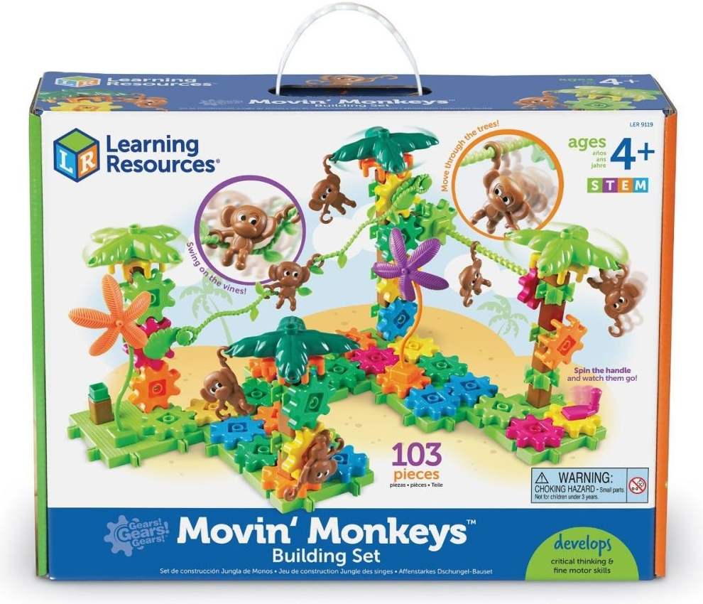 Learning Resources Ozubená kola Opičky v džungli set 103 ks