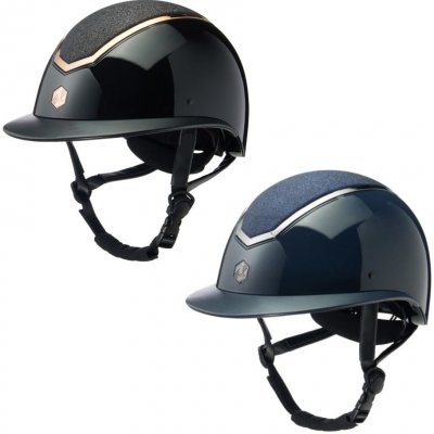 EQx by Charles Owen Jezdecká helma Kylo Sparkly Wide peak black gloss rose gold – Hledejceny.cz