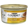 Konzerva pro kočky Gourmet Gold cat Delight kuřecí kousky v omáčce 85 g