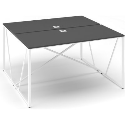 Lenza Stůl ProX 138 x 137 cm, s krytkou, grafit / bílá