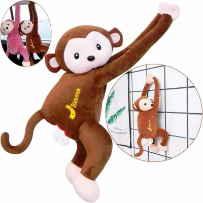 Obal na kapesníky a ubrousky v podobě plyšové opičky – Zboží Mobilmania