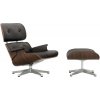 Křeslo Vitra Eames Lounge Chair & Ottoman black pigmented walnut