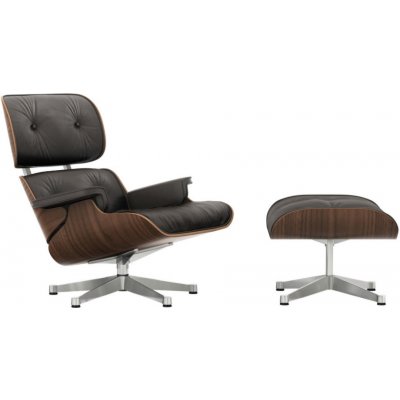 Vitra Eames Lounge Chair & Ottoman black pigmented walnut