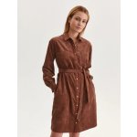 Top Secret šaty manšestrové hnědé – Zboží Dáma