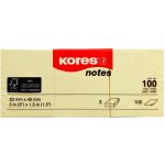 Samolepící bloček Kores 50x40mm 100 listů žlutý 3ks – Hledejceny.cz