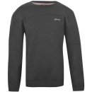 Slazenger SL Fleece Crew Sweater Mens Charcoal Marl