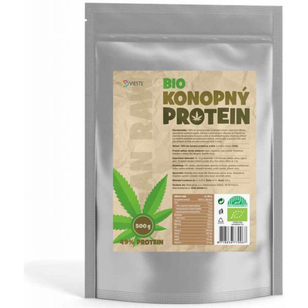 Protein Vieste Bio Konopný protein 49% RAW 500 g