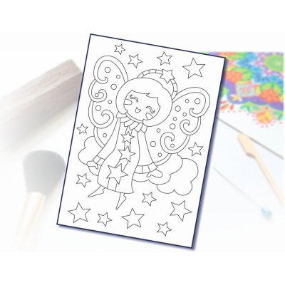 Radost v písku Šablona na pískování andělíček na obláčku A4 210 x 297 mm – Zboží Mobilmania