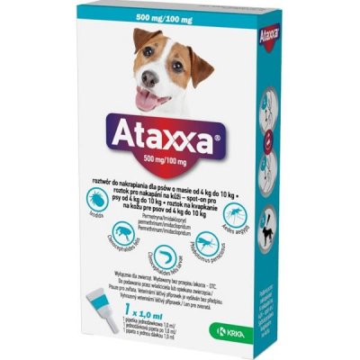 Ataxxa pro psy M 1x500mg/100mg světle modrá sol 1 x 1.0 ml(4-10kg) – Zbozi.Blesk.cz