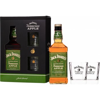 Jack Daniel's Apple 35% 0,7 l (dárkové balení 2 sklenice)