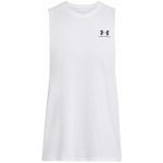 Under Armour UA LEFT CHEST CUT OFF TANK-WHT Bílá – Zbozi.Blesk.cz
