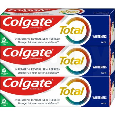 Colgate zubní pasta Total Whitening 3 x 75 ml – Hledejceny.cz