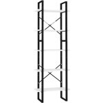 Nabytek XL Knihovna s 5 policemi bílá 60x30x175 cm dřevotříska – Sleviste.cz