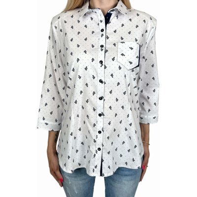 Kalimar dámská elegantní košile s krátkým rukávem bílá – Zbozi.Blesk.cz