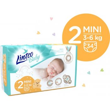 Linteo Baby Prémium Mini 3-6 kg 136 ks