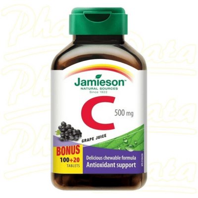 Jamieson Vitamín C 500 mg hr.víno cucací 100+20 tabliet – Hledejceny.cz