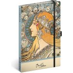 Notes Alfons Mucha Zodiak, tečkovaný 13 × 21 cm – Zboží Živě