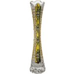 Bohemia Crystal Český křišťál broušená zlacená váza Kost - 455mm – Zboží Dáma