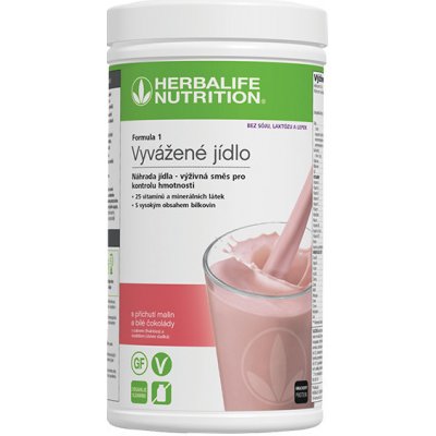 Herbalife Formula 1 Free From Koktejl 500 g Malina a bílá čokoláda bez sóji laktózy a lepku – Zboží Mobilmania