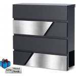 KĽUČKA D3711 poštovní schránka antracit + nerez Antracit Ano – Hledejceny.cz