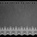 Forbyt organzová vitrážová záclona 98435 ornamenty, vyšívaná s bordurou, bílá, výška 50cm (v metráži) – Zboží Mobilmania