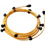 creative cables Hotový světelný řetěz LUMET 12,5 m je sestavený z 10 černých objímek, háčku a zástrčky, IP44 Barva kabelu: Černá - CM04 – Hledejceny.cz