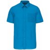 Pánská Košile Eso pánská košile s dlouhým rukávem zářivá tyrkysová modrá