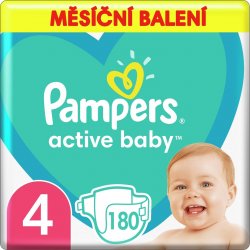 Plenky Pampers Active Baby 4 180 ks