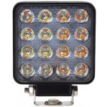LED světlo čtvercové bílé/oranžové, 16x3W, 110x110mm, ECE R10 – Hledejceny.cz