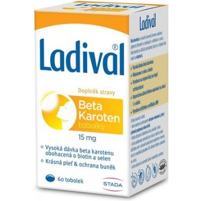STADA LADIVAL BETA KAROTEN 15 mg 60 tobolek