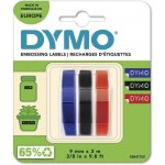 Páska Dymo 3D, 9 mm x 3 m, MIX - černá, modrá, červená, 1 blistr / 3 ks, S0847750 – Zboží Živě