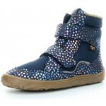 Froddo Barefoot zimní boty s membránou G3160205-9 blue puntík – Zboží Dáma
