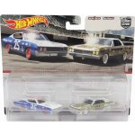 Mattel hot wheels Ford usa Set 2x Torino Talladega N 25 Racing + Chevrolet Chevelle N 86 Racing 1966 Bílé Modré Zlato 1:64 – Zboží Mobilmania