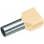 CIMCO 182424 Izolovaná dvojitá dutinka Cu 2 x 16/14 mm, krémová (100 ks) – Zboží Dáma