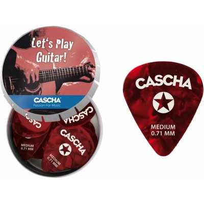 CASCHA Guitar Pick Set Box Medium (24 medium guitar picks + metal box) – Hledejceny.cz