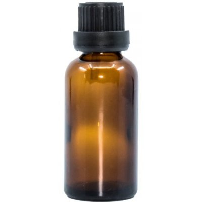 Bewit Lahvička skleněná hnědá lesklá kapátko černý uzávěr 30 ml – Zboží Mobilmania