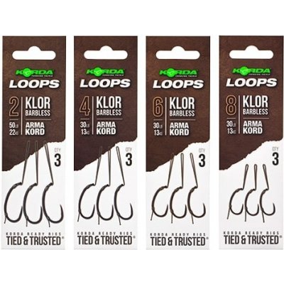 Korda Návazec Loop Rigs Klor Barbless vel.6 30 lb 3 ks – Sleviste.cz
