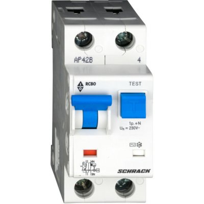 Schrack 6 kA 1+N B6A, 30 mA AC BO668506 – Zbozi.Blesk.cz