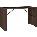 vidaXL 362599 185 x 80 x 110 cm polyratan hnědý se skleněnou deskou – Zboží Dáma