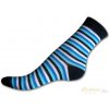 Nepon Dětské bavlněné ponožky Proužek modrotyrkysový