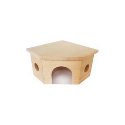 Truhlářství Zimný Domek pro křečka rohový ZV 112 17,5 x 11 x 17,5 cm – Zboží Mobilmania